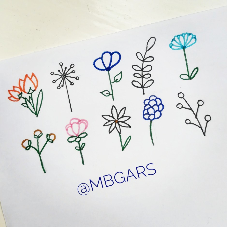 Tipos De Flores Dibujo Dibujos lineales de flores – MBG Ars